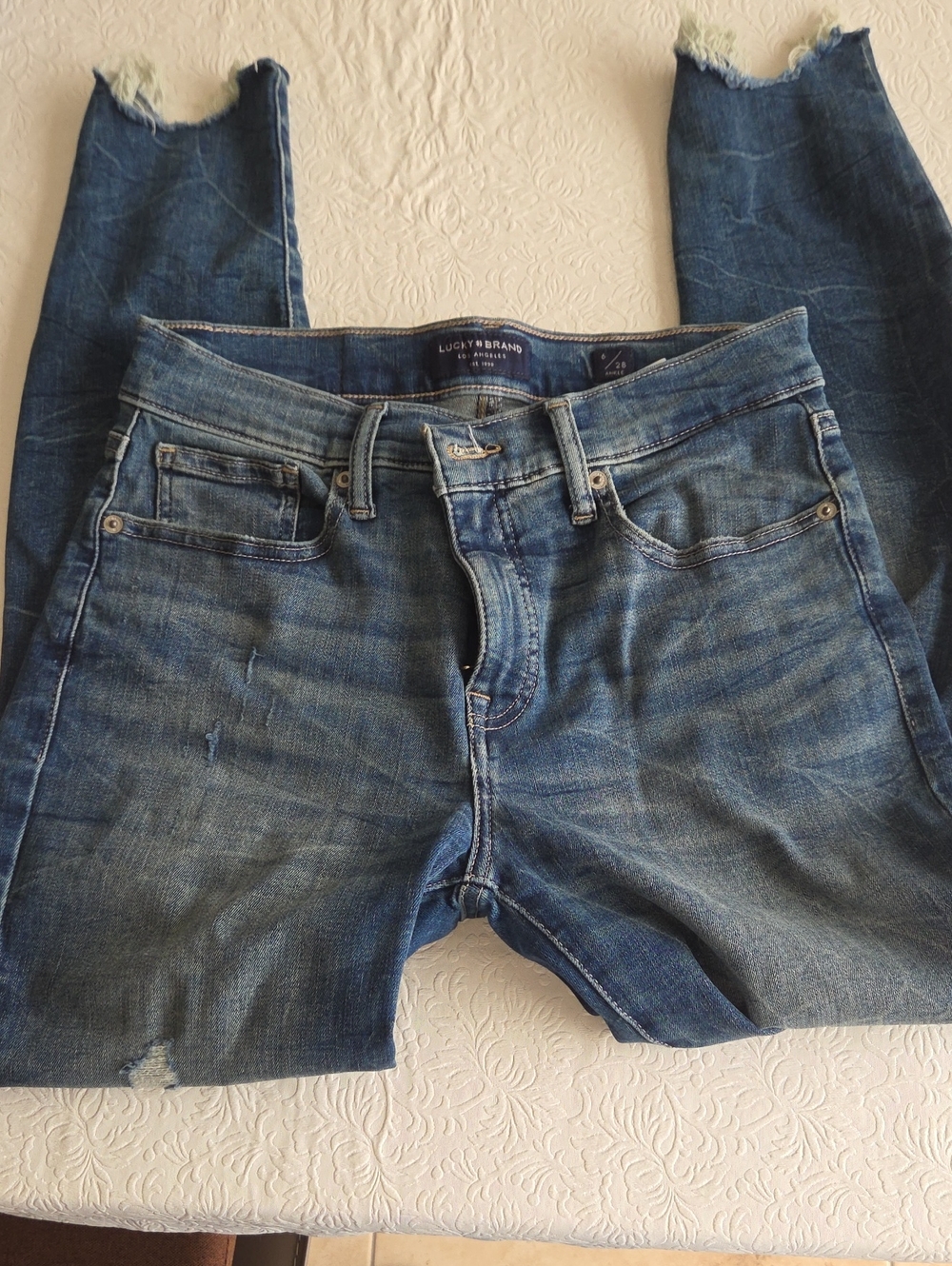 Lucky Brand Ava Mid Rise Women's Blue Skinny Jeans
